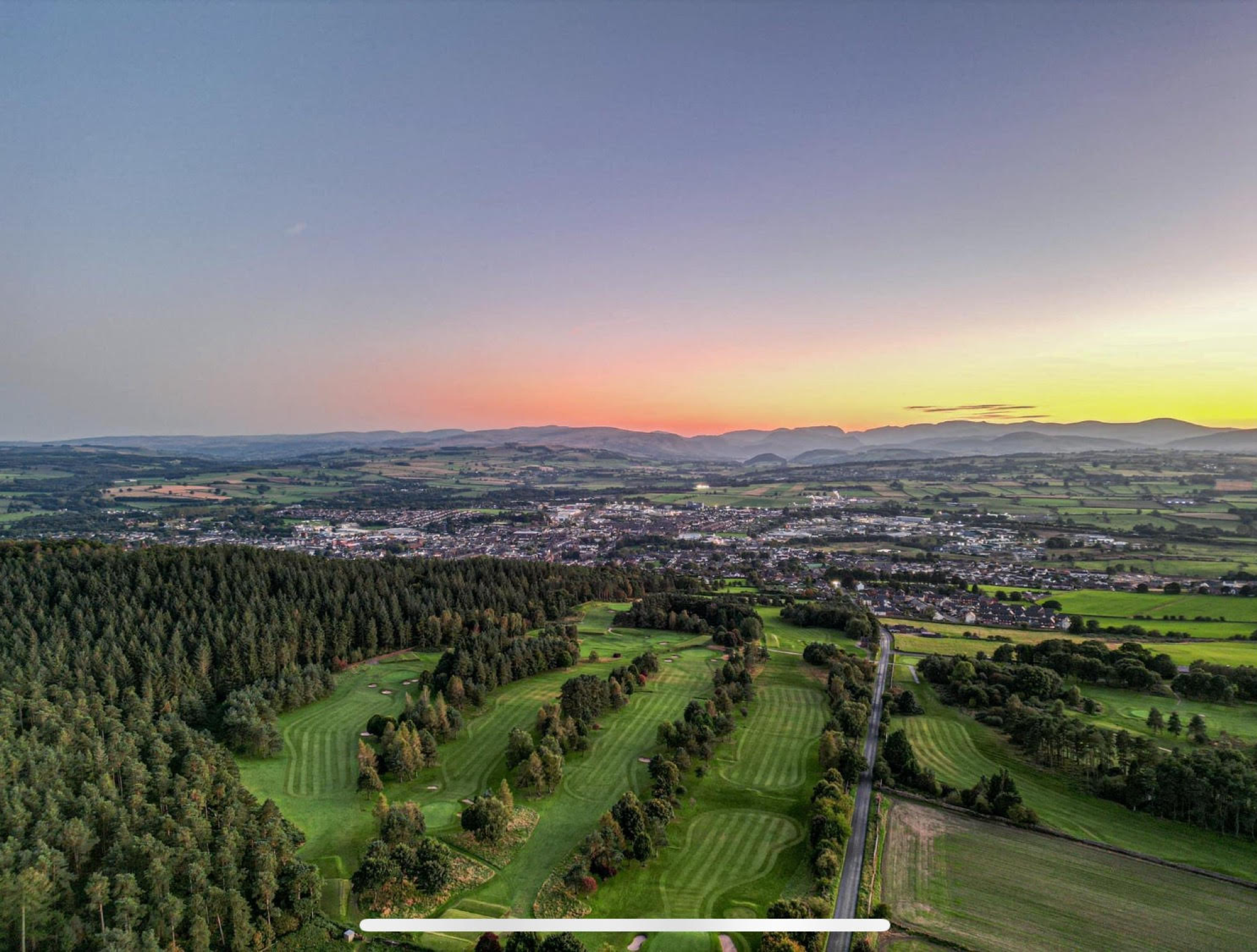 Aerial view of golf course
